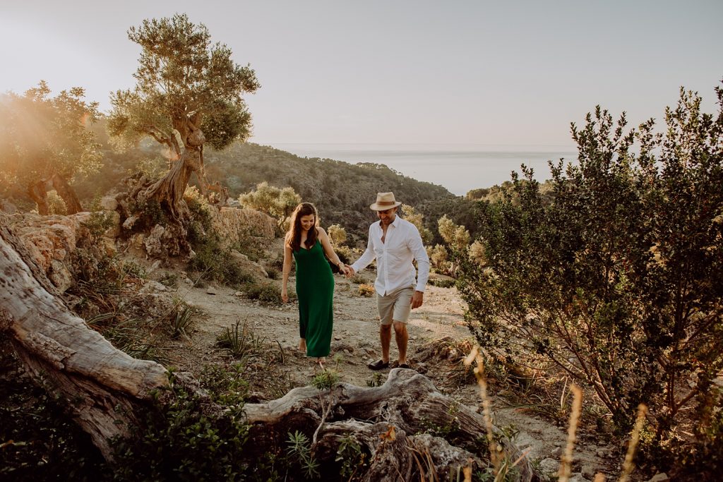 Sunset couple photoshoot Deia Mallorca
