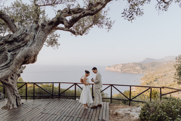 Surprise proposal Mallorca Deia Photographer sa pedrissa
